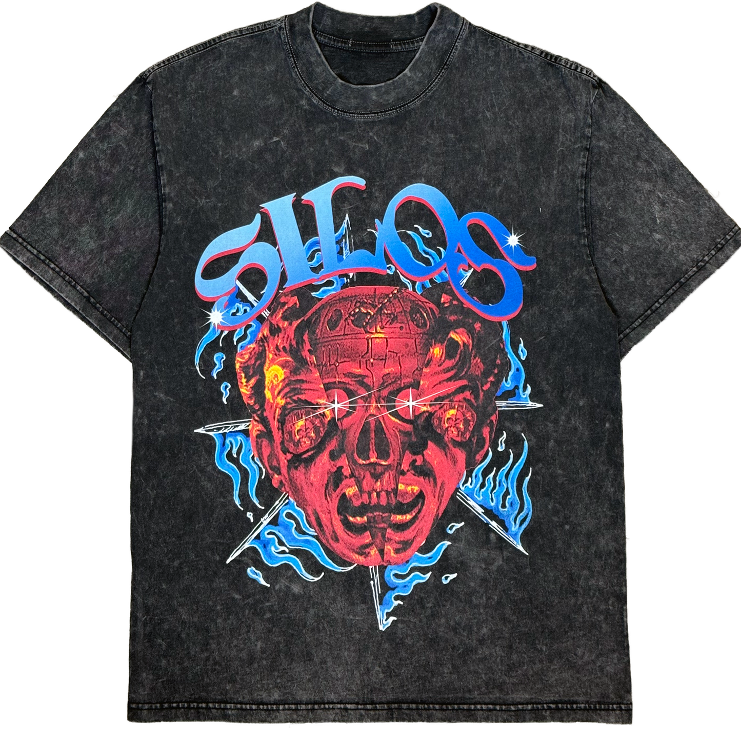 Silos Designer Metal-head Tee Acid Wash