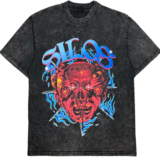 Silos Designer Metal-head Tee Acid Wash